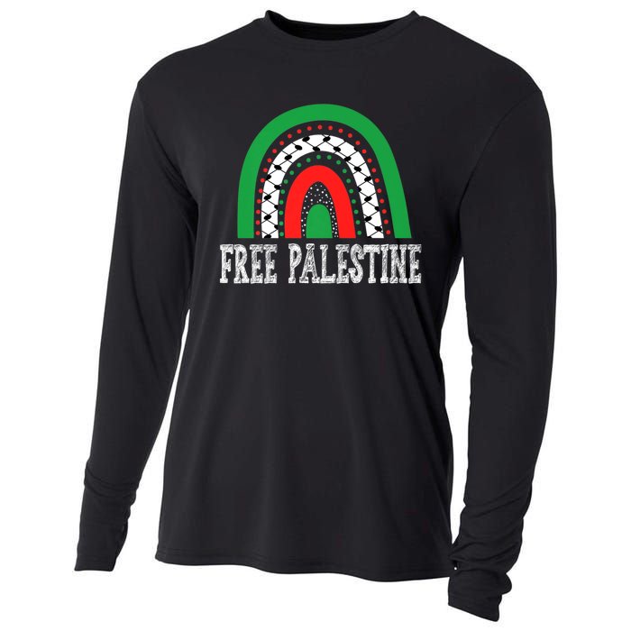 Free Palestine Gaza Palestinian Cooling Performance Long Sleeve Crew