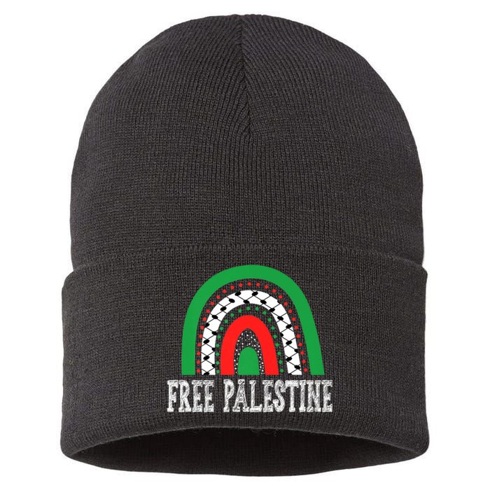 Free Palestine Gaza Palestinian Sustainable Knit Beanie