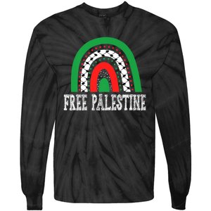 Free Palestine Gaza Palestinian Tie-Dye Long Sleeve Shirt