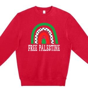 Free Palestine Gaza Palestinian Premium Crewneck Sweatshirt