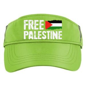 Free Palestine Gaza Flag Arabic Freedom For Palestinians Adult Drive Performance Visor