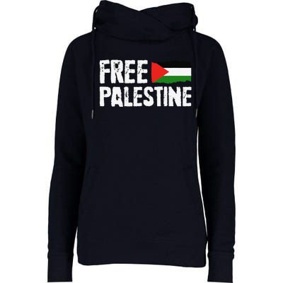 Free Palestine Gaza Flag Arabic Freedom For Palestinians Womens Funnel Neck Pullover Hood