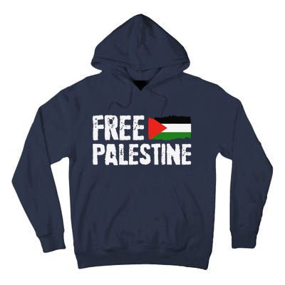 Free Palestine Gaza Flag Arabic Freedom For Palestinians Tall Hoodie