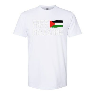 Free Palestine Gaza Flag Arabic Freedom For Palestinians Softstyle® CVC T-Shirt