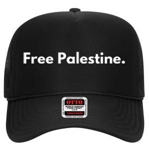 Free Palestine Gaza High Crown Mesh Back Trucker Hat