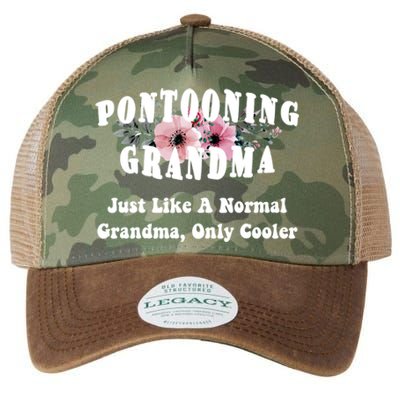 Funny Pontooning Grandma Pontoon Lover Boating Flower Cool Gift Legacy Tie Dye Trucker Hat