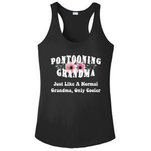 Funny Pontooning Grandma Pontoon Lover Boating Flower Cool Gift Ladies PosiCharge Competitor Racerback Tank