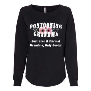 Funny Pontooning Grandma Pontoon Lover Boating Flower Cool Gift Womens California Wash Sweatshirt