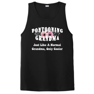 Funny Pontooning Grandma Pontoon Lover Boating Flower Cool Gift PosiCharge Competitor Tank