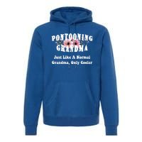 Funny Pontooning Grandma Pontoon Lover Boating Flower Cool Gift Premium Hoodie