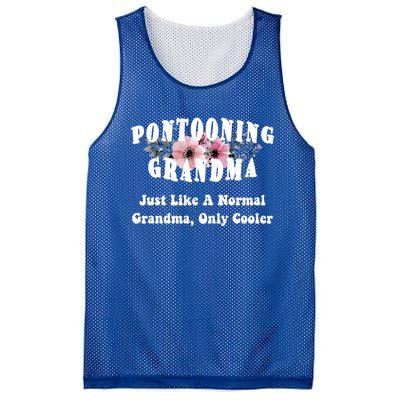 Funny Pontooning Grandma Pontoon Lover Boating Flower Cool Gift Mesh Reversible Basketball Jersey Tank