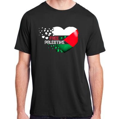 Free Palestine Gaza Palestinian Adult ChromaSoft Performance T-Shirt