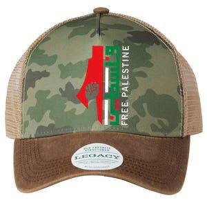 Free Palestine Gaza Flag Arabic Freedom for Palestinians  Legacy Tie Dye Trucker Hat