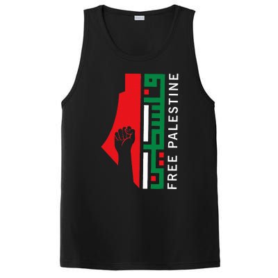 Free Palestine Gaza Flag Arabic Freedom for Palestinians  PosiCharge Competitor Tank