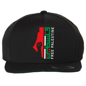 Free Palestine Gaza Flag Arabic Freedom for Palestinians  Wool Snapback Cap