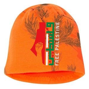 Free Palestine Gaza Flag Arabic Freedom for Palestinians  Kati - Camo Knit Beanie