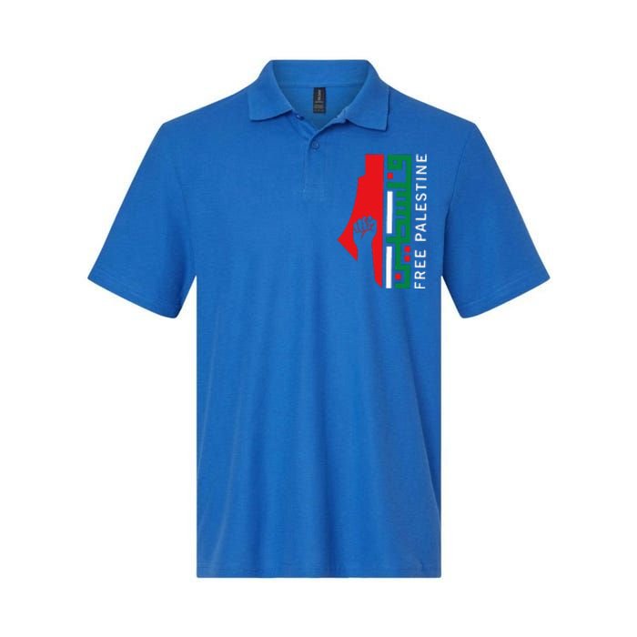 Free Palestine Gaza Flag Arabic Freedom for Palestinians  Softstyle Adult Sport Polo