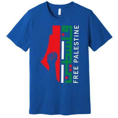 Free Palestine Gaza Flag Arabic Freedom for Palestinians  Premium T-Shirt