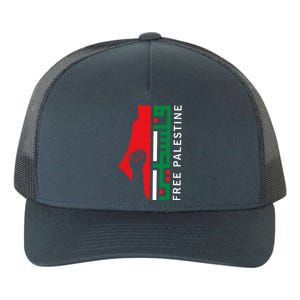 Free Palestine Gaza Flag Arabic Freedom for Palestinians  Yupoong Adult 5-Panel Trucker Hat