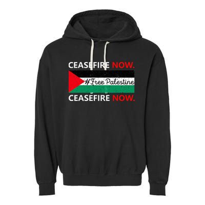 Free Palestine Gaza Jews Say Cease Fire Now Not In Our Name Garment-Dyed Fleece Hoodie