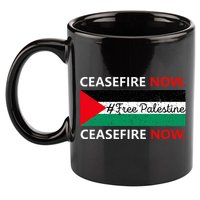 Free Palestine Gaza Jews Say Cease Fire Now Not In Our Name 11oz C Handle Ceramic Mug