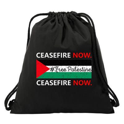 Free Palestine Gaza Jews Say Cease Fire Now Not In Our Name Drawstring Bag