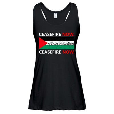 Free Palestine Gaza Jews Say Cease Fire Now Not In Our Name Ladies Essential Flowy Tank