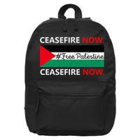 Free Palestine Gaza Jews Say Cease Fire Now Not In Our Name 16 in Basic Backpack