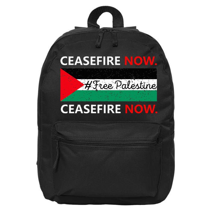Free Palestine Gaza Jews Say Cease Fire Now Not In Our Name 16 in Basic Backpack