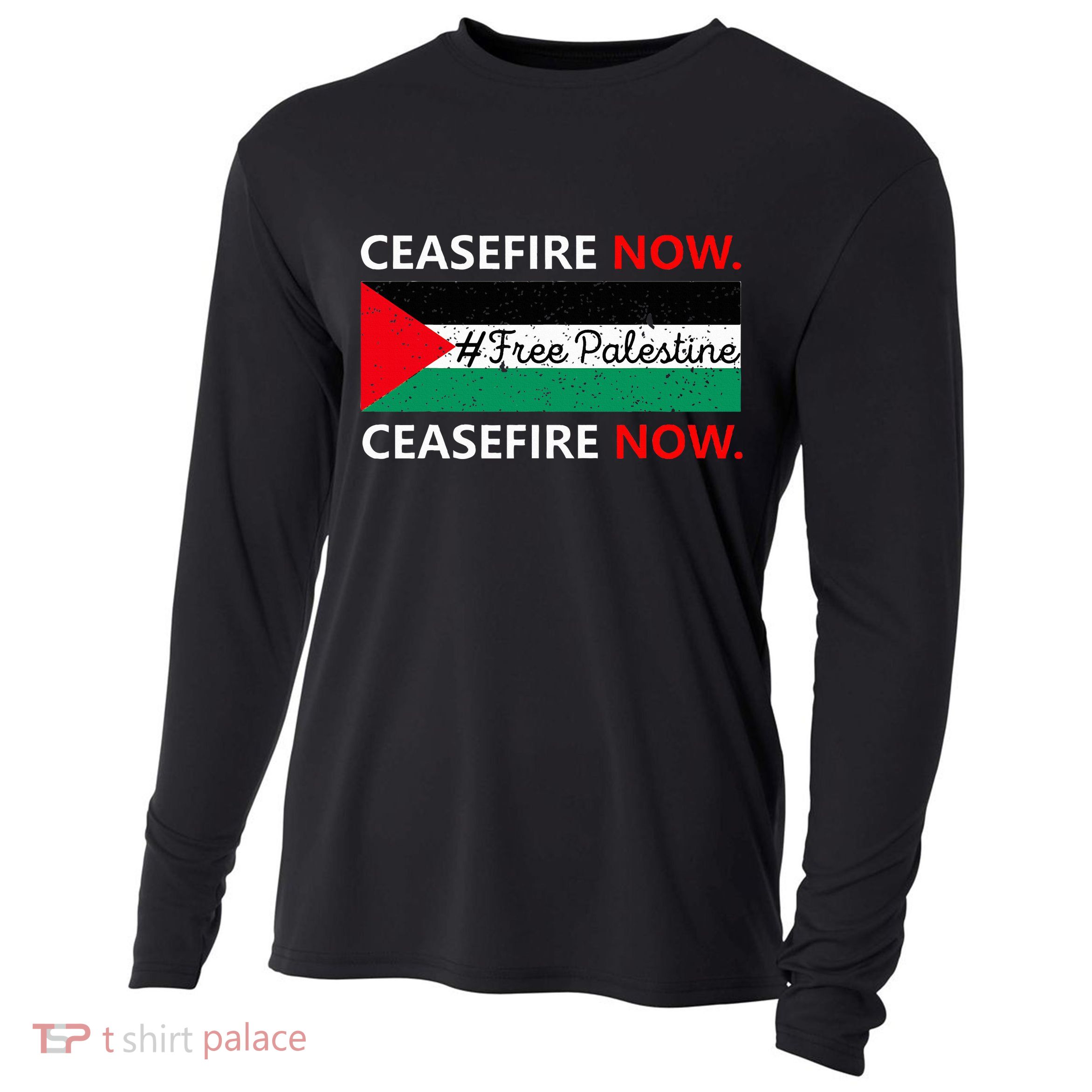 Free Palestine Gaza Jews Say Cease Fire Now Not In Our Name Cooling Performance Long Sleeve Crew
