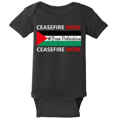 Free Palestine Gaza Jews Say Cease Fire Now Not In Our Name Baby Bodysuit