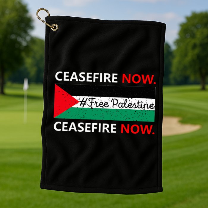 Free Palestine Gaza Jews Say Cease Fire Now Not In Our Name Golf Towel