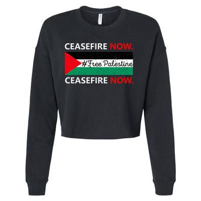 Free Palestine Gaza Jews Say Cease Fire Now Not In Our Name Cropped Pullover Crew