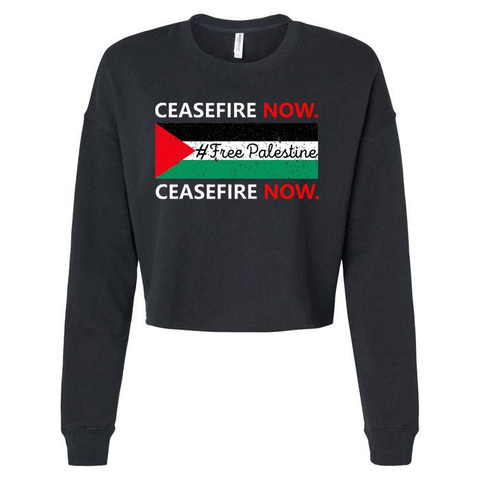 Free Palestine Gaza Jews Say Cease Fire Now Not In Our Name Cropped Pullover Crew