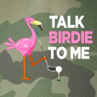 Flamingo Playing Golf Talk Birdie To Me Pun Funny Legacy Tie Dye Trucker Hat