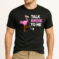 Flamingo Playing Golf Talk Birdie To Me Pun Funny Performance Shirt