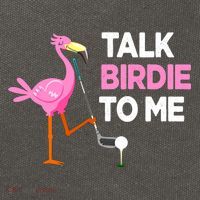 Flamingo Playing Golf Talk Birdie To Me Pun Funny Cotton Canvas Backpack