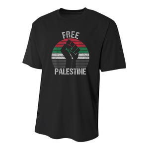 Free Palestine Gaza Palestinian Youth Performance Sprint T-Shirt