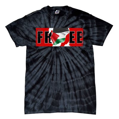 Free Palestine Gaza Flag Arabic Freedom Vintage Tie-Dye T-Shirt