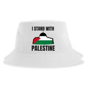 Free Palestine Gaza Flag I Stand With Palestine Freedom Sustainable Bucket Hat