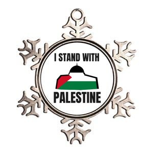 Free Palestine Gaza Flag I Stand With Palestine Freedom Metallic Star Ornament