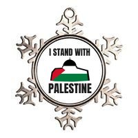 Free Palestine Gaza Flag I Stand With Palestine Freedom Metallic Star Ornament