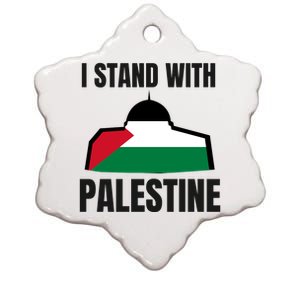 Free Palestine Gaza Flag I Stand With Palestine Freedom Ceramic Star Ornament