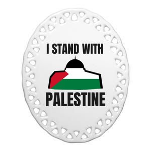 Free Palestine Gaza Flag I Stand With Palestine Freedom Ceramic Oval Ornament