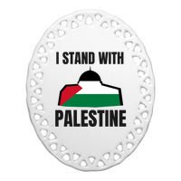 Free Palestine Gaza Flag I Stand With Palestine Freedom Ceramic Oval Ornament