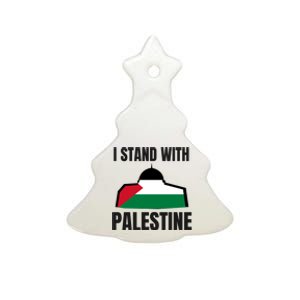 Free Palestine Gaza Flag I Stand With Palestine Freedom Ceramic Tree Ornament