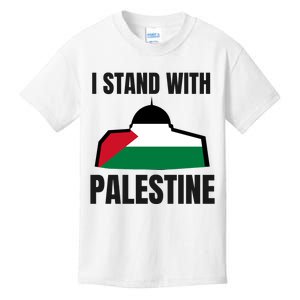 Free Palestine Gaza Flag I Stand With Palestine Freedom Kids T-Shirt