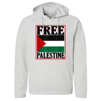 Free Palestine Gaza Palestinian Performance Fleece Hoodie