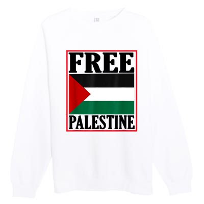 Free Palestine Gaza Palestinian Premium Crewneck Sweatshirt