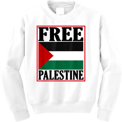 Free Palestine Gaza Palestinian Kids Sweatshirt